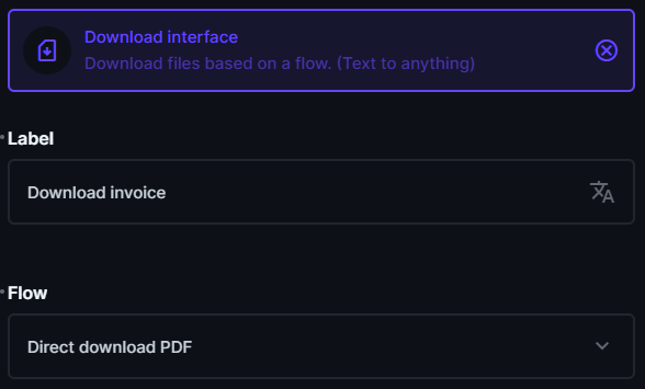 Download file operation in Directus